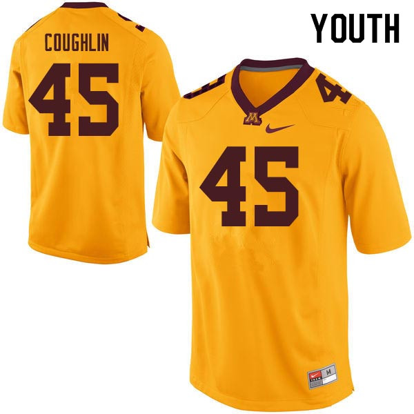 Youth #45 Carter Coughlin Minnesota Golden Gophers College Football Jerseys Sale-Gold